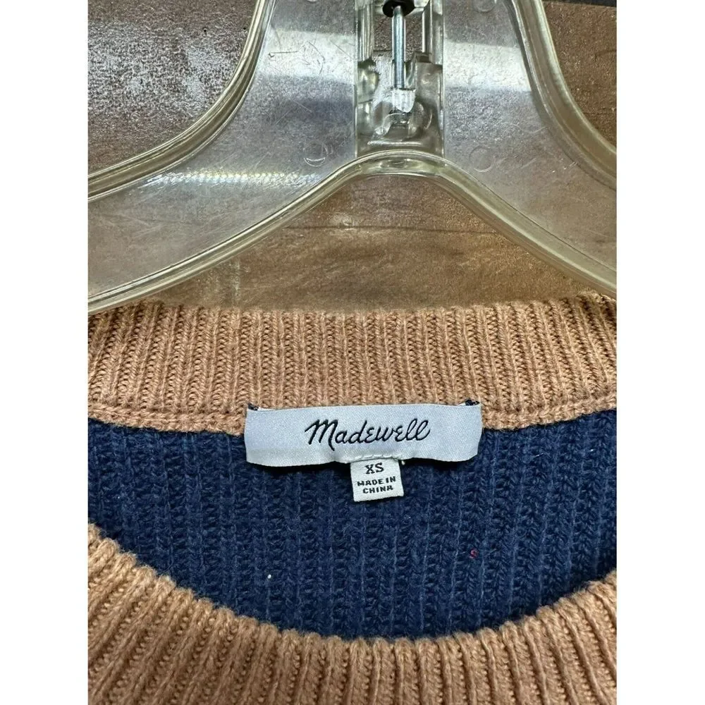 Madewell Women's‎ Two Tone Knit Pullover Sweater Size X-Small